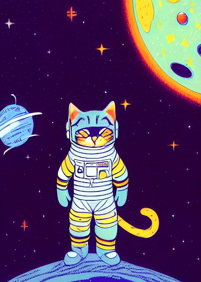 cat astronaut