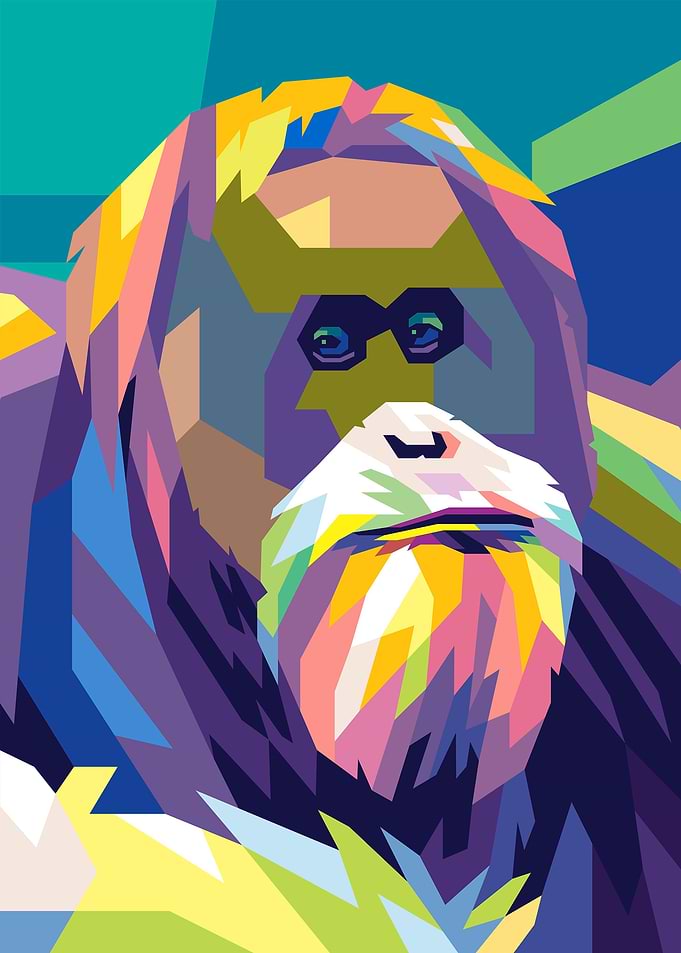 Monkey Sumatra Pop Art