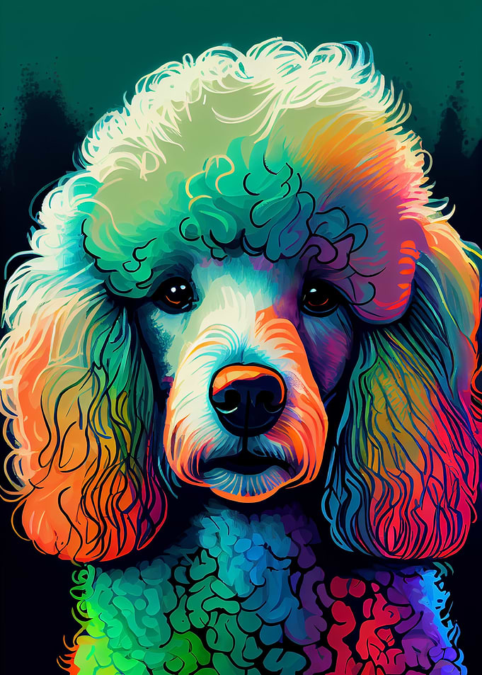 Poodle Colorful