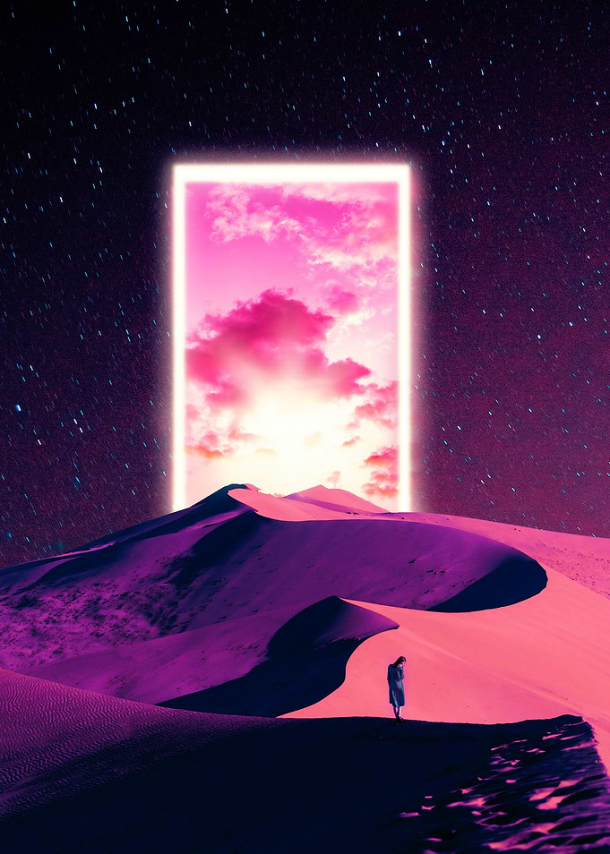 Desert with Magical Portal