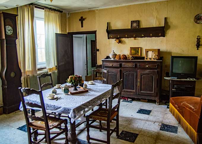 An old dining room