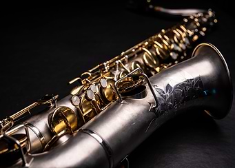 Saxophone on Black