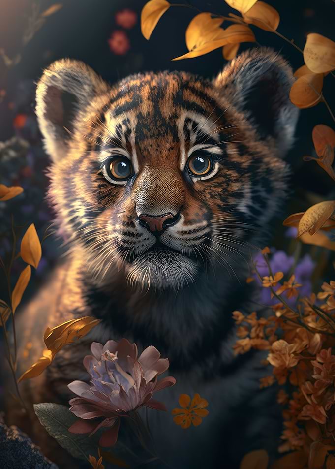 Cute Little Tiger Cub