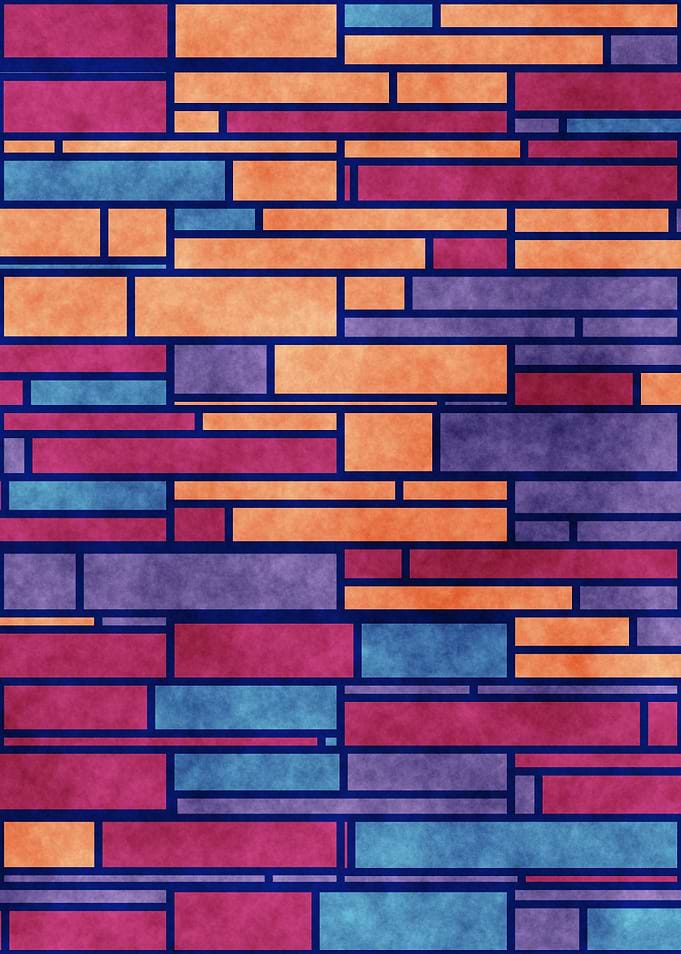Boho Jewel Tone Mondrian