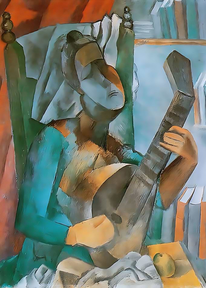 woman with a mandolin 1909