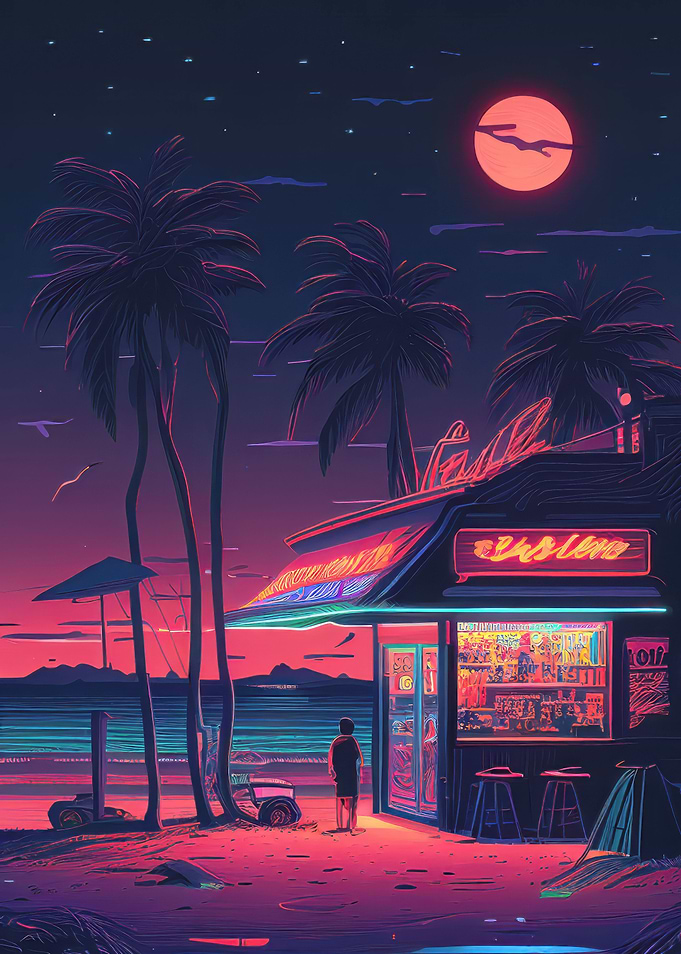 Neon Fantasy Pink Solitude