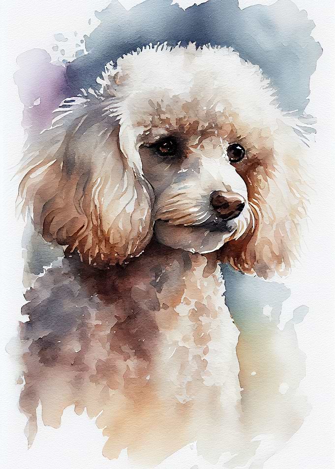 Poodle Watercolor