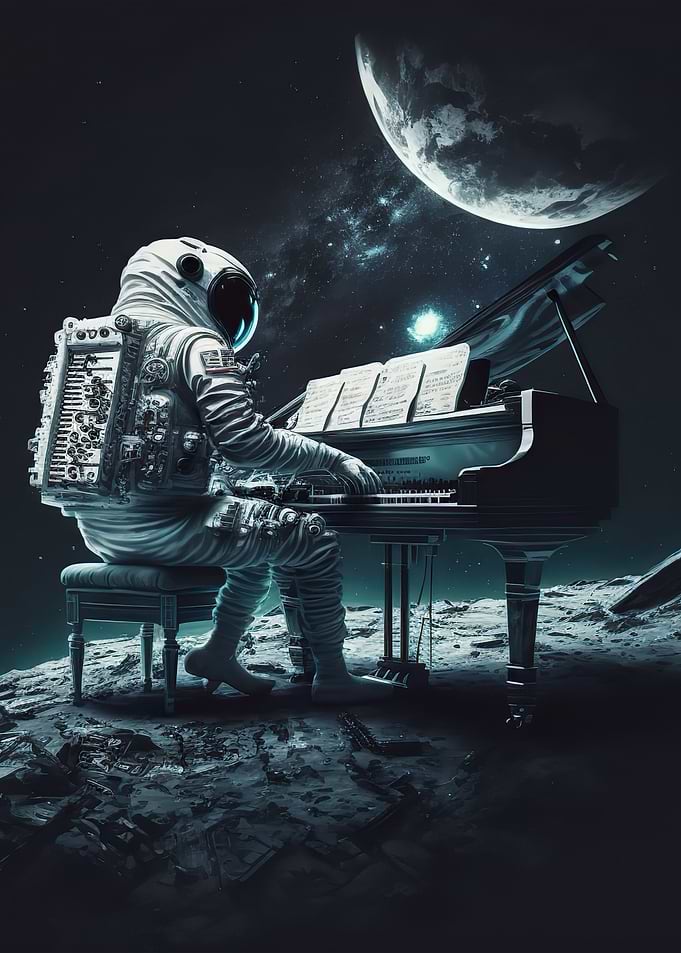 Piano in space