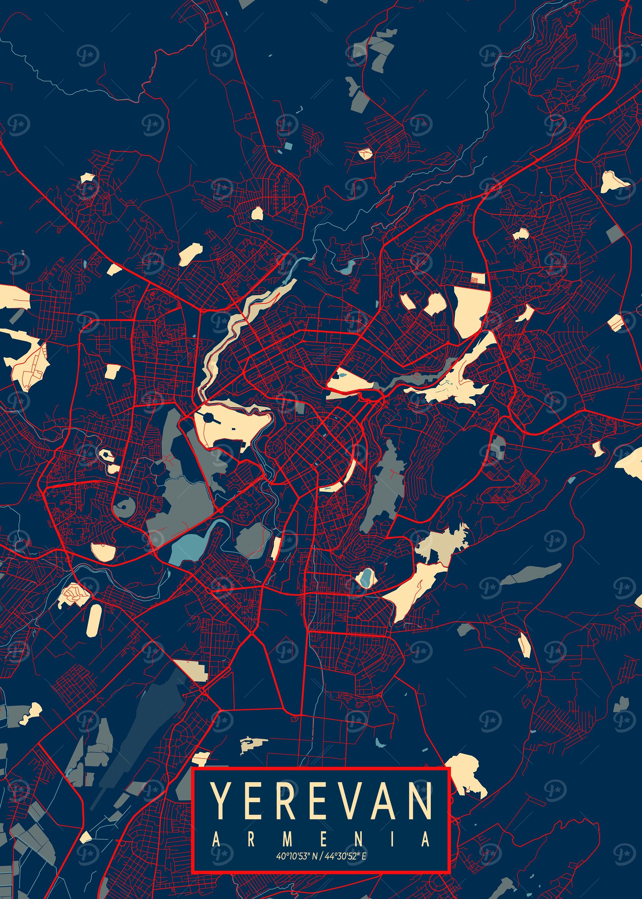 Yerevan City Map Hope