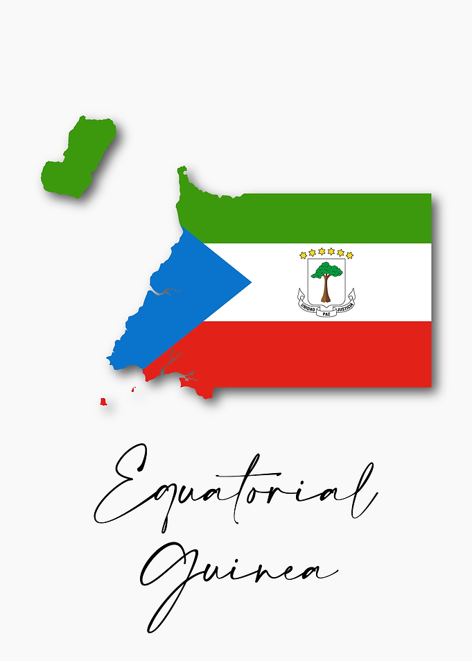 Equatorial Guinea Map Flag