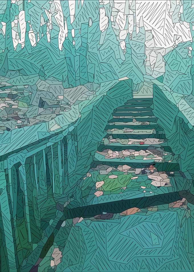 forest and ladder