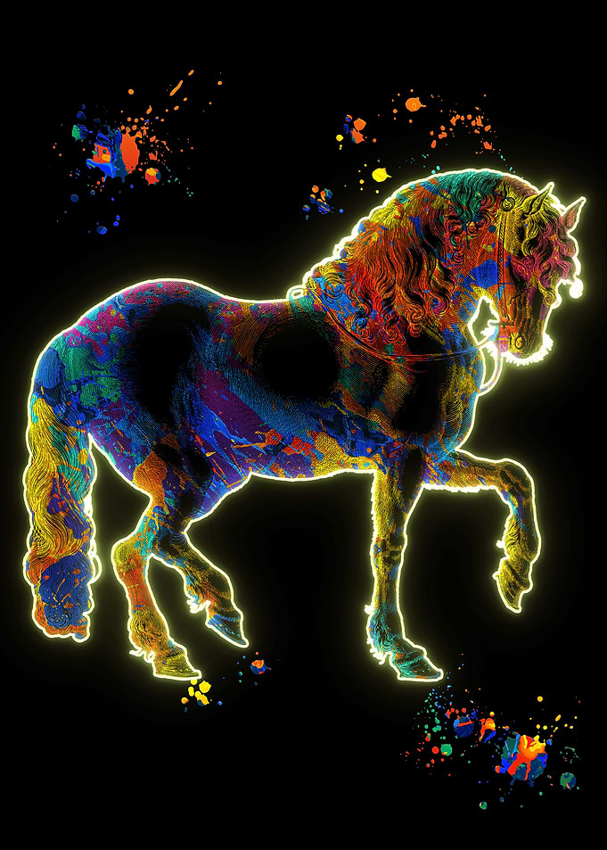 Neon horse