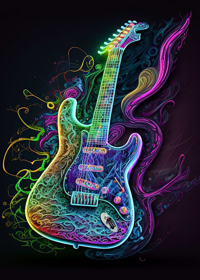 Neon guitar