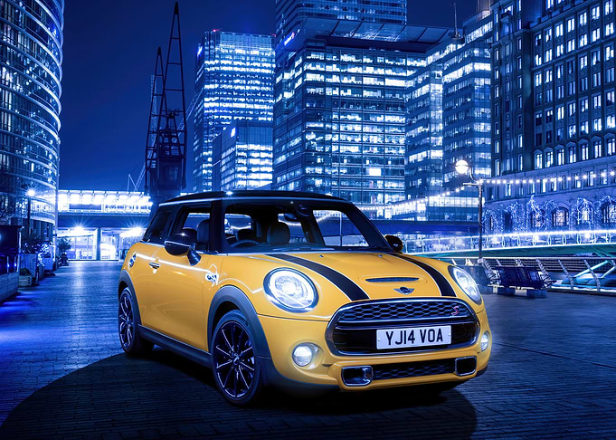 Yellow Mini Cooper
