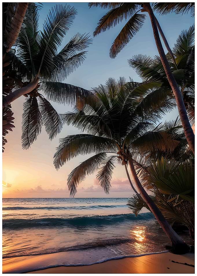 Sunset on beach