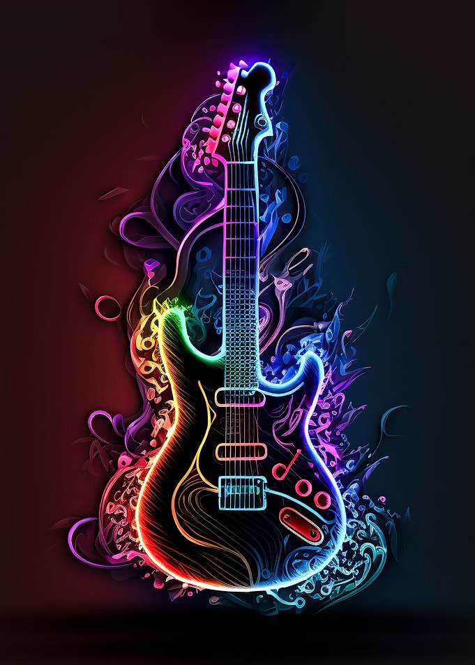 Neon guitar