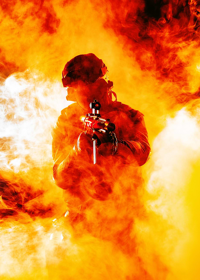 Battle in the fire