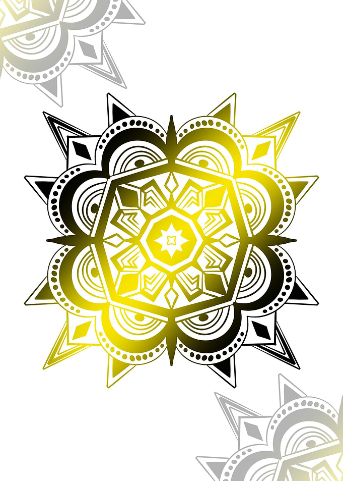 Mandala Black Yellow