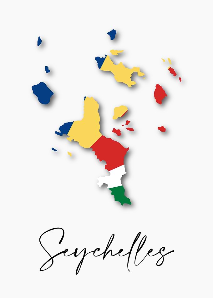 Seychelles Map Flag
