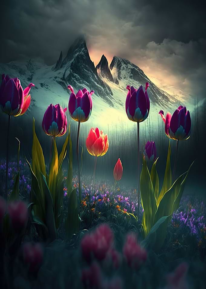 Tulip flowers