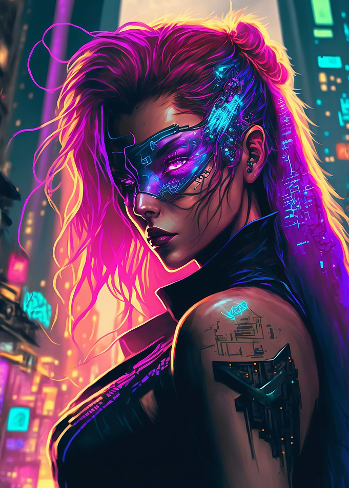 Neon Cyberpunk Girls 013