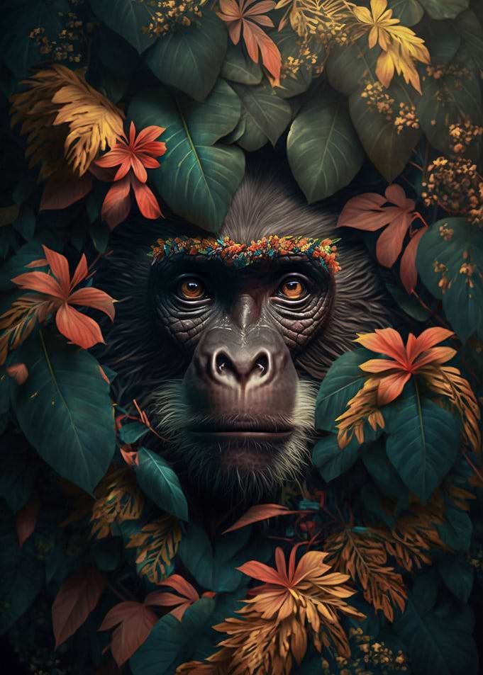 Moonkey in jungle style