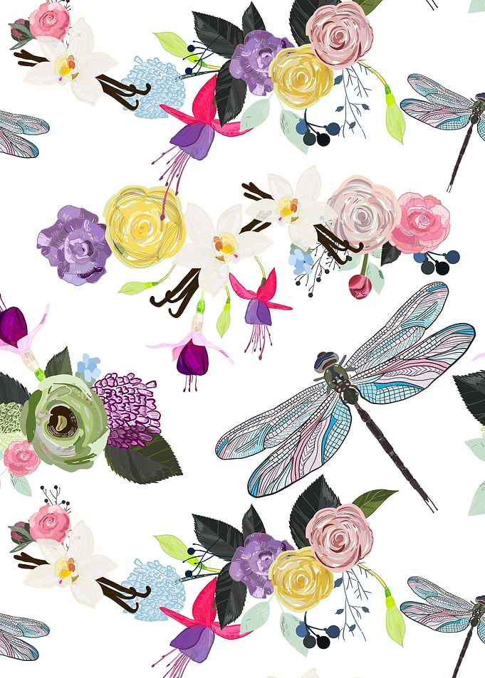 Hand drawing flowers