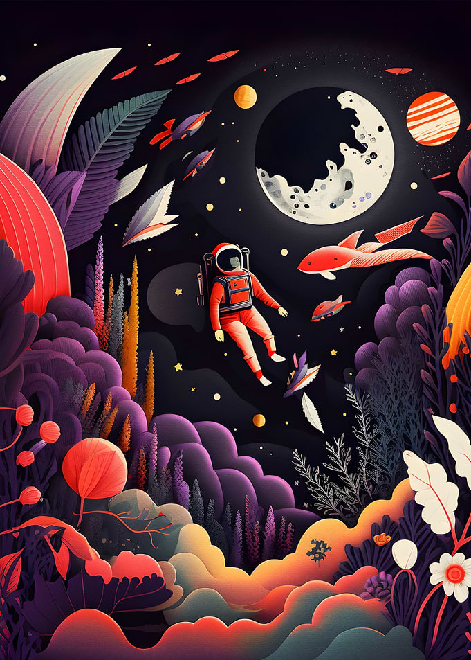 astronaut little girl