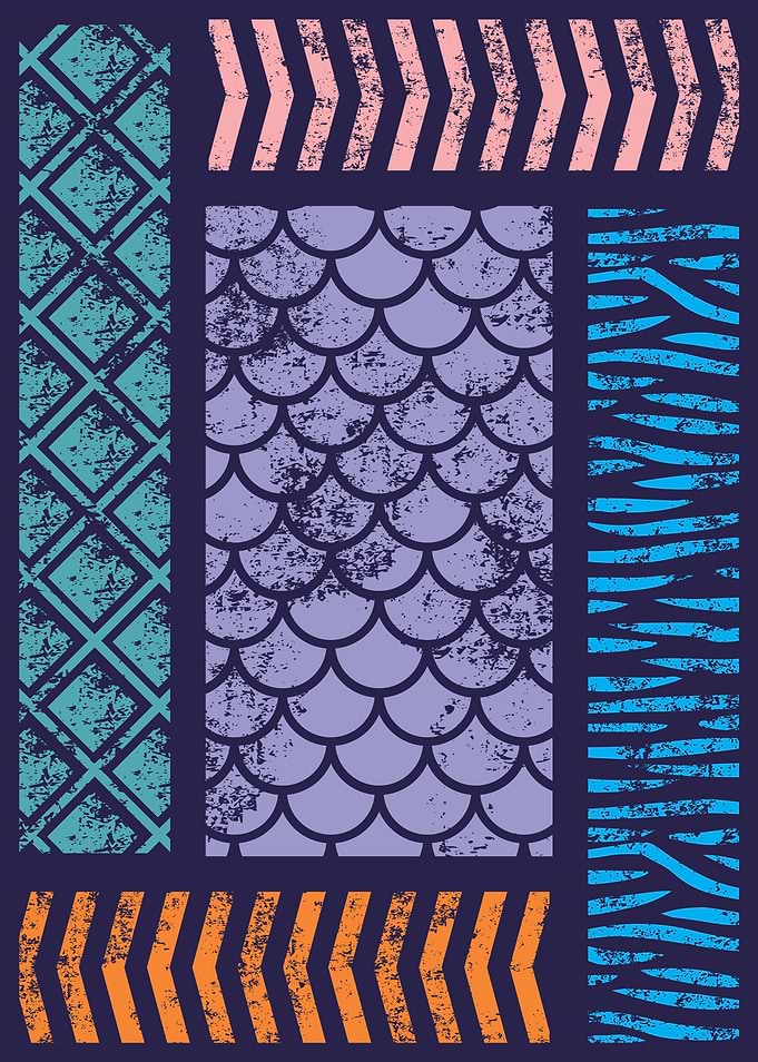 PUZZLE SQUARE GRUNGE