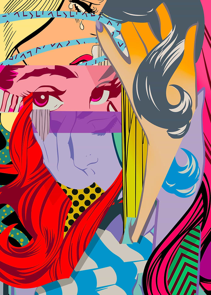 Pop art style