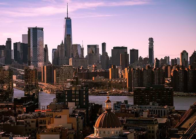 Warmly Lit New York View