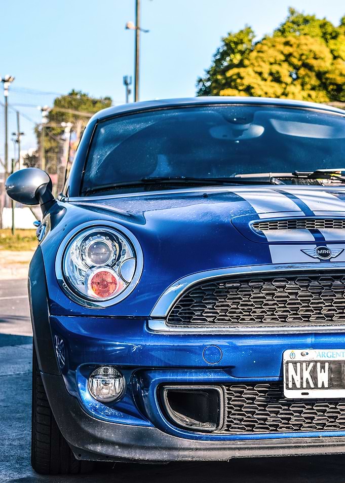 Blue Mini Cooper
