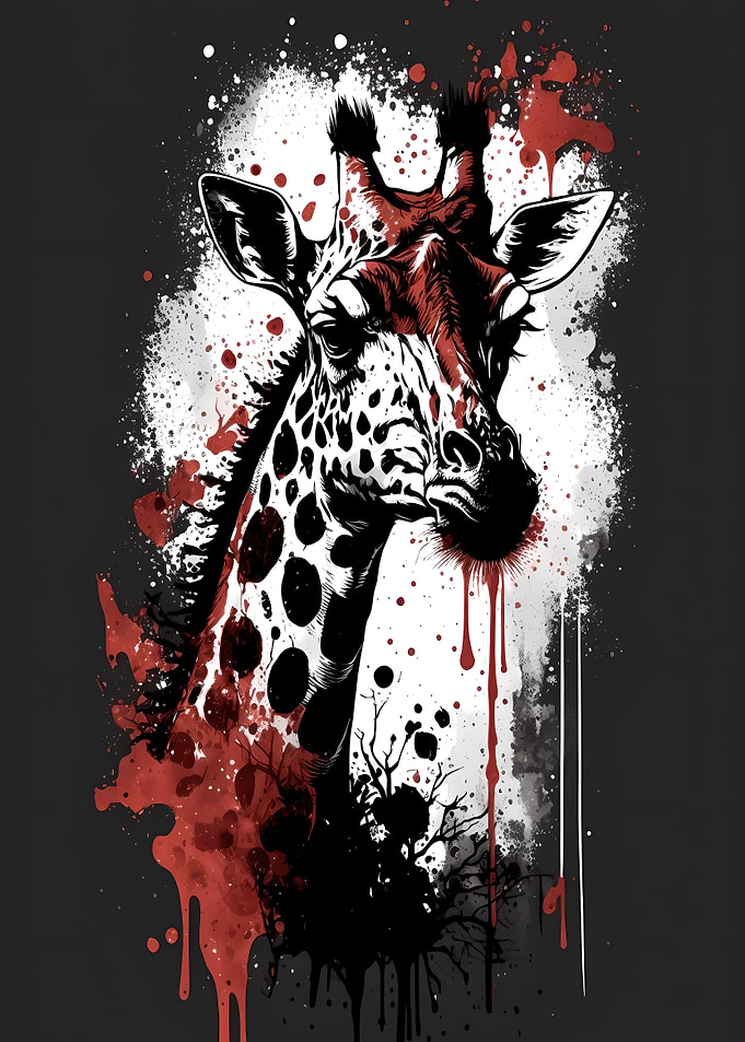 African Giraffe Painting