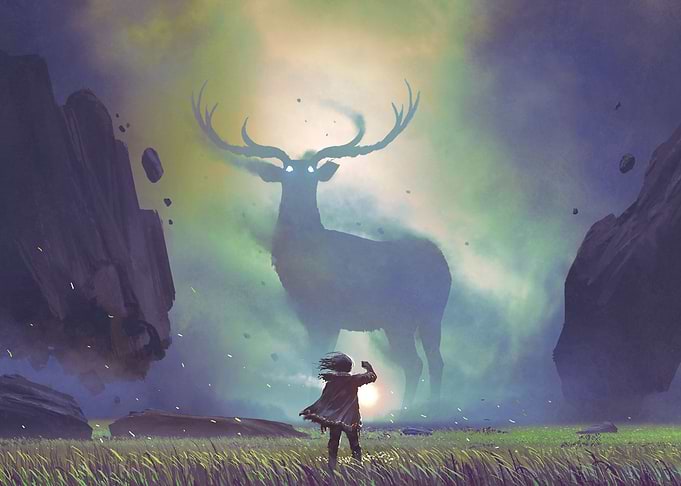 Fantasy giant deer