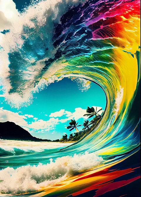 Wave of Colors — metal poster wall art