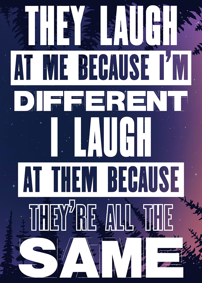 I laugh at them