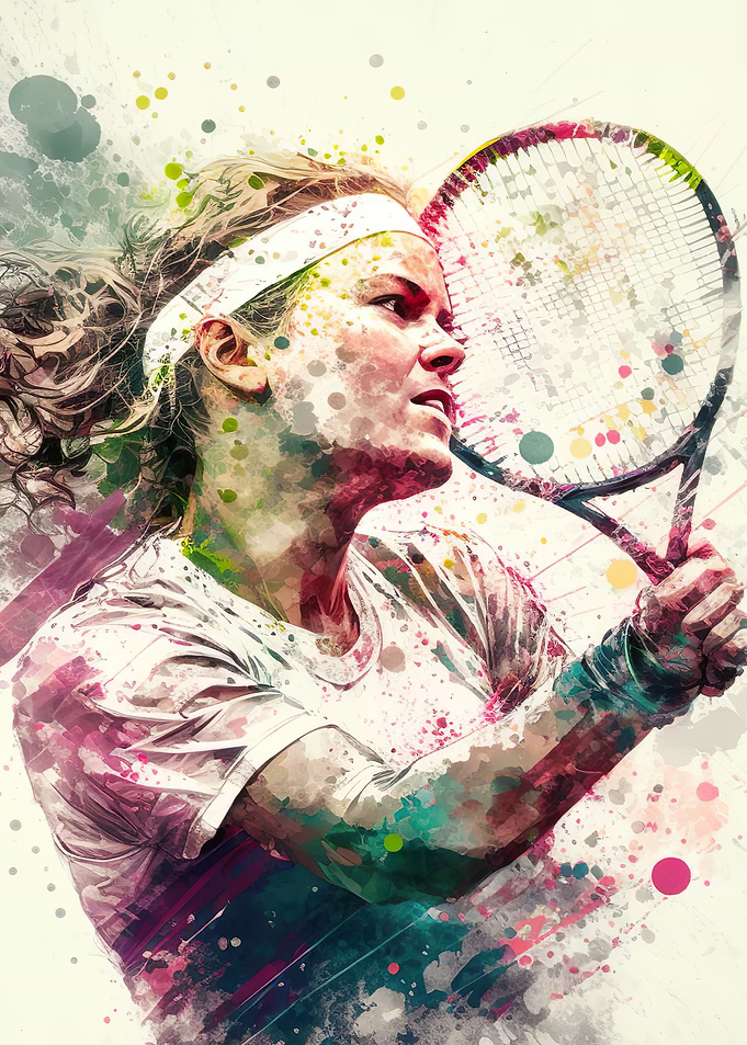Girl playing Tennis