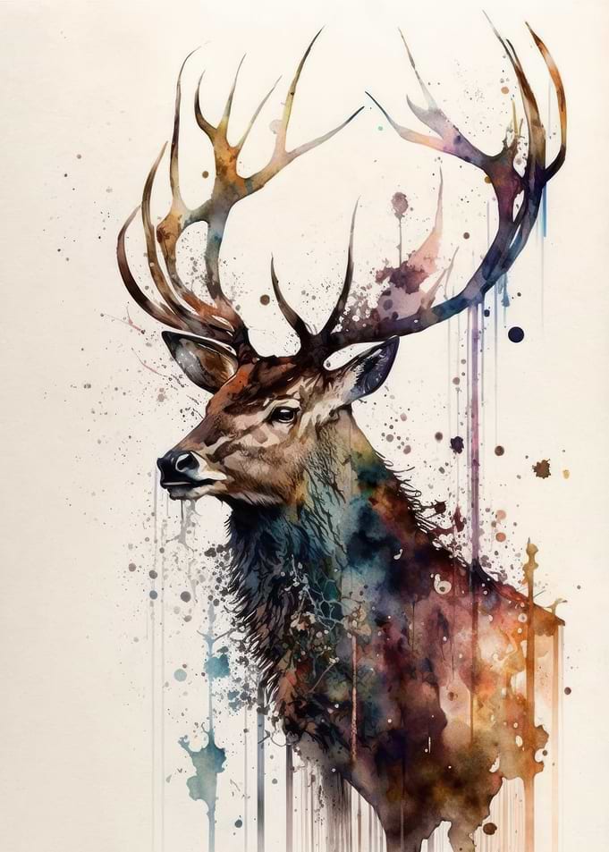 Deer Watercolor