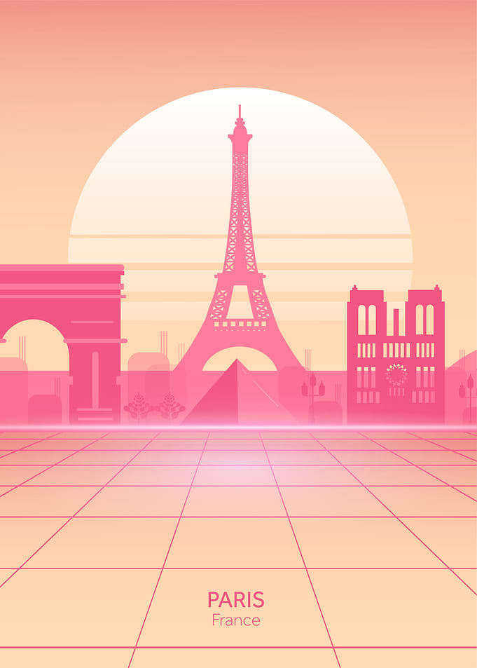 Paris Pastel Vaporwave