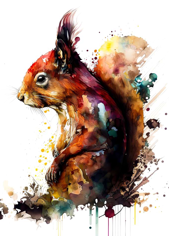 Squirrel Watercolor