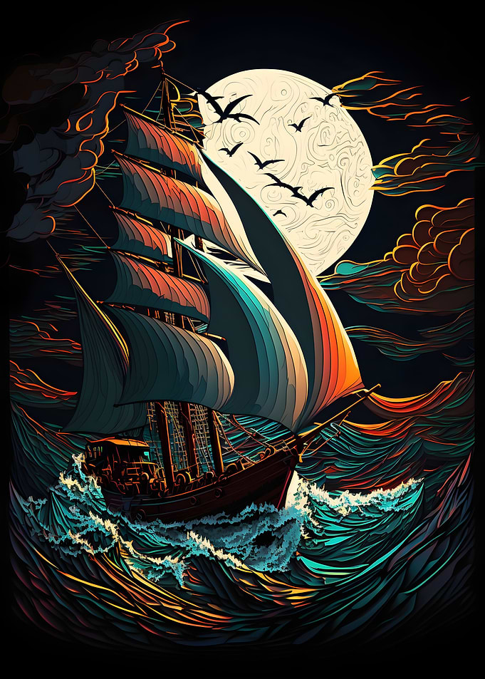 Sailor Boat Sea Clouds