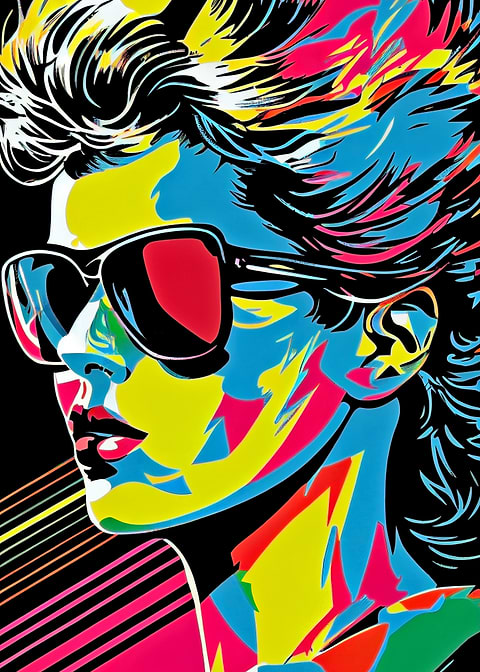 Cute Pop Art Beauty — metal poster wall art