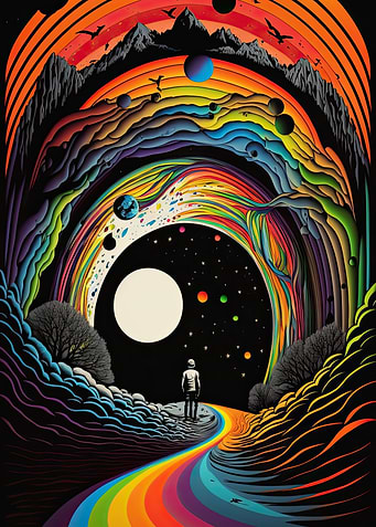 Person In Space AI Art