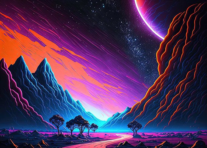 Neon Landscape Dream