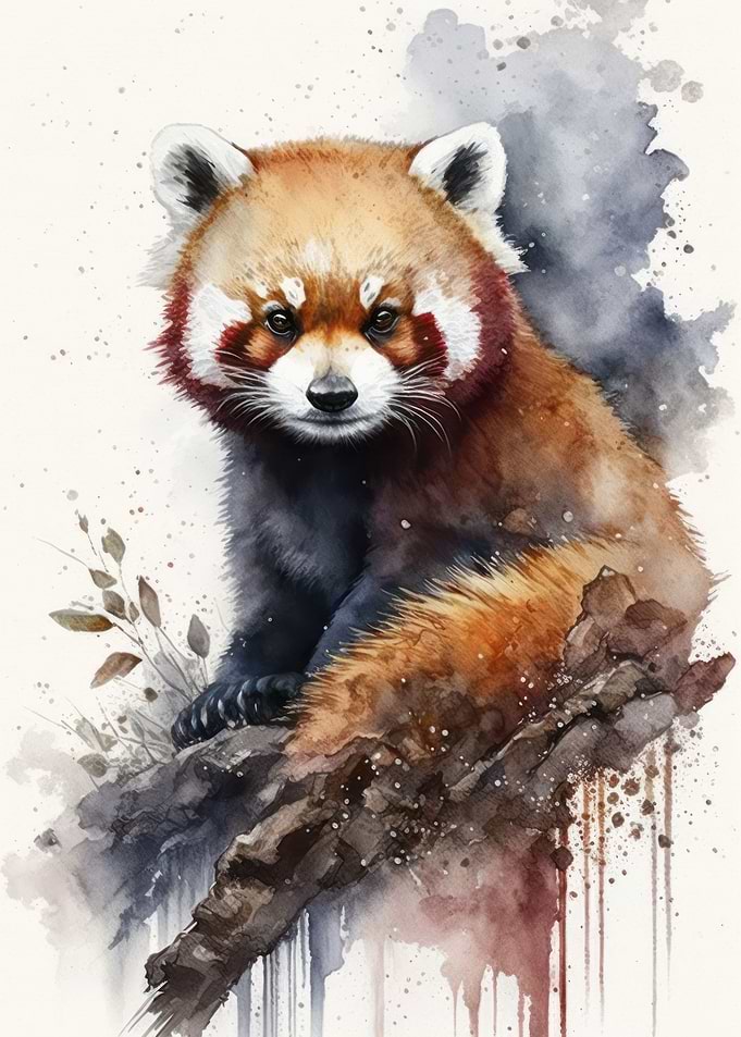 Red Panda Watercolor