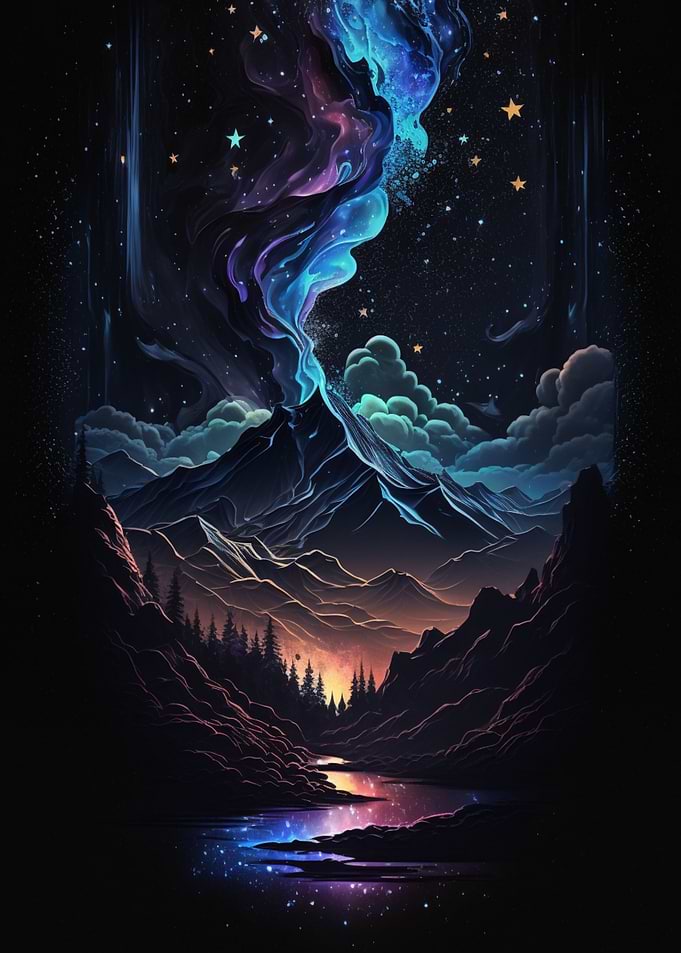 Night sky stars scenery