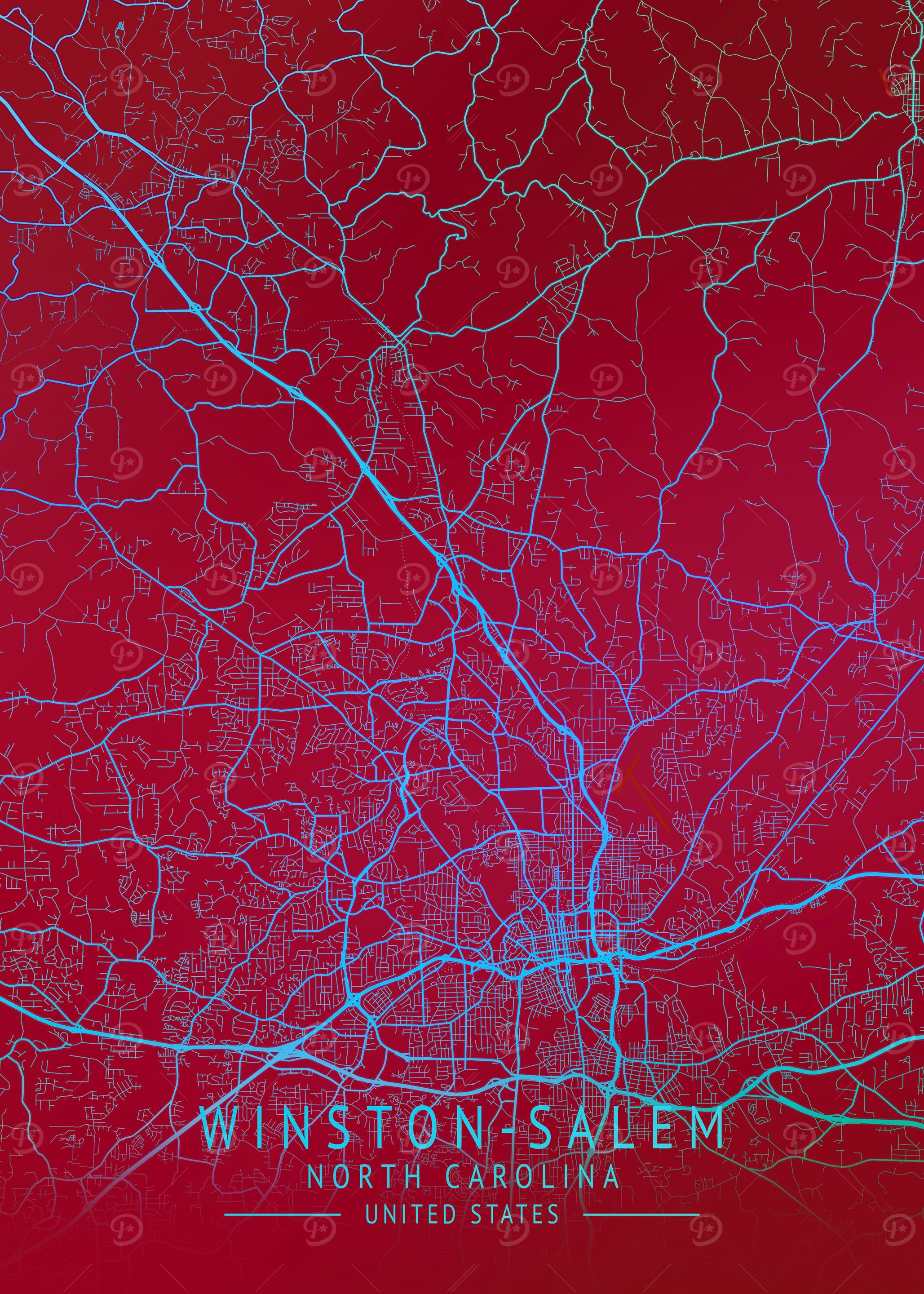 Winston Salem City Map