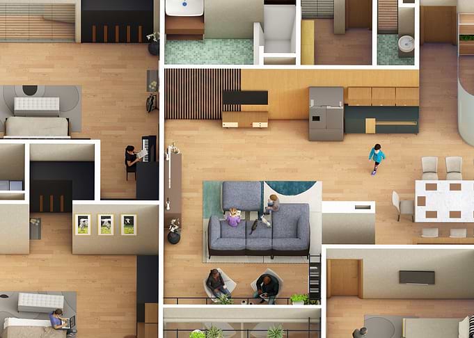 apartment top view