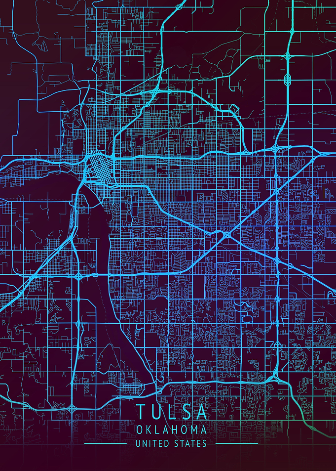 Tulsa USA City Map