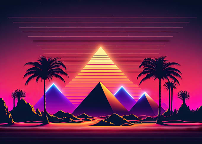 Neon Dreams of the Pharaoh